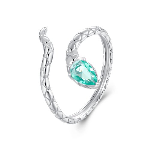 Anillo serpiente verde pequeño estilo PANDORA - SCR1057-E