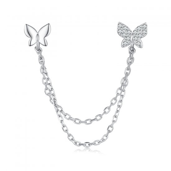 Pendientes de Mariposa al Estilo Pandora - BSE876 - Haga click en la imagen para cerrar
