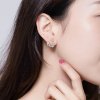 Pendientes de botón estilo Pandora con diseño de racimo de flores - BSE106