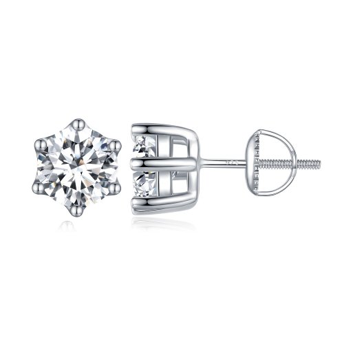 Estos aretes de estudio brillantes de estilo Pandora con circonitas - BSE615-7L