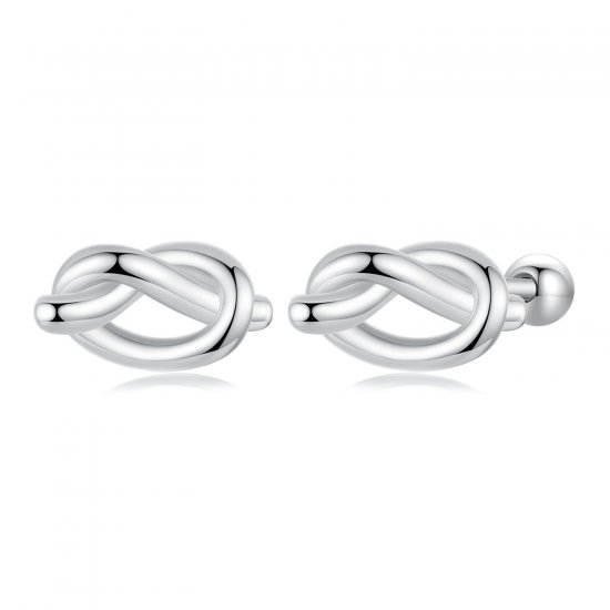 Pendientes con nudo estilo PANDORA - BSE1051 - Haga click en la imagen para cerrar