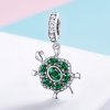 Estilo Pandora Colgante de Tortuga de Plata - SCC1017