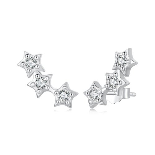 Pendientes de estrella estilo PANDORA - SCE1740 Pendientes de estrella estilo PANDORA - SCE1740
