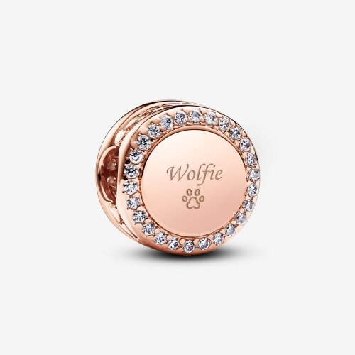 Charm Pandora de Botón Brillante para Grabar - 788747C01