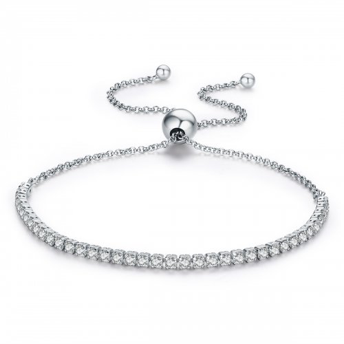 Pulsera plateada con estilo Pandora "Lovingly" - SCB029