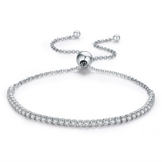 Pulsera plateada con estilo Pandora "Lovingly" - SCB029 - Haga click en la imagen para cerrar