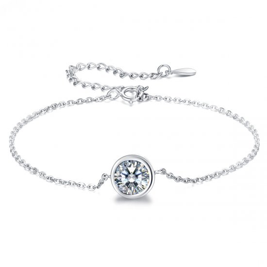 Pulsera deslizante de cadena simple estilo Pandora en plata - SCB157 - Haga click en la imagen para cerrar