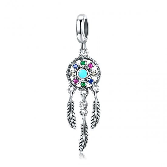 Estilo Pandora, colgante de atrapasueños de plata - SCC961 - Haga click en la imagen para cerrar