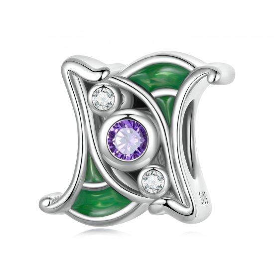 Charm de separador de circonio púrpura estilo Pandora - SCC2294 - Haga click en la imagen para cerrar