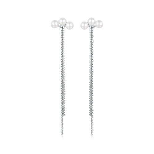 Pendientes con borlas de perlas y conchas estilo PANDORA - SCE1777
