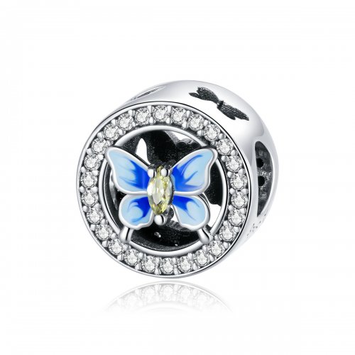 Charm de mariposa colorida estilo Pandora - SCC1682