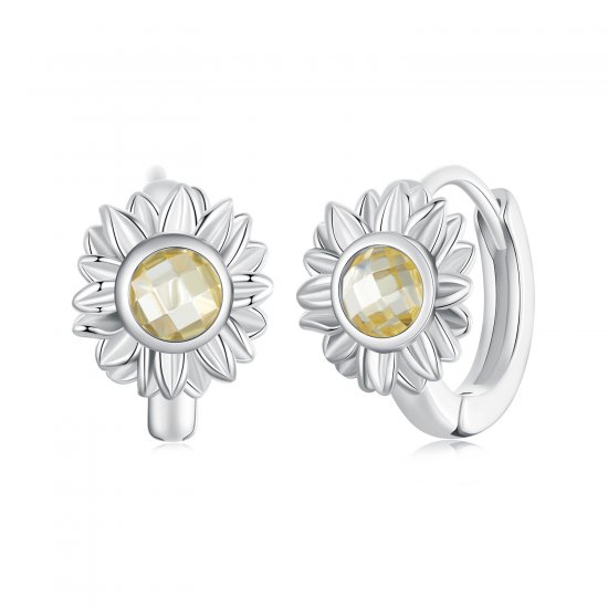 Pendientes de girasol estilo PANDORA - BSE966 - Haga click en la imagen para cerrar