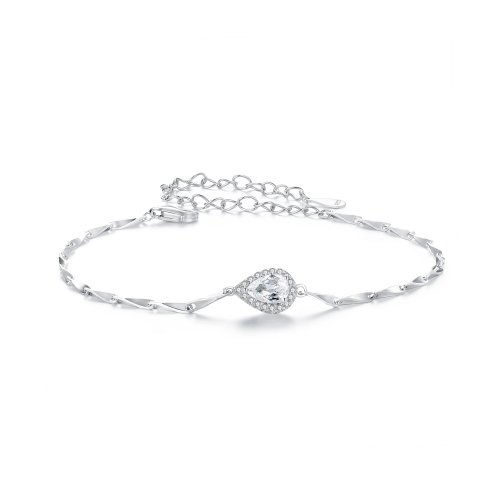 Pulsera estilo PANDORA con gotas de agua brillantes - BSB185
