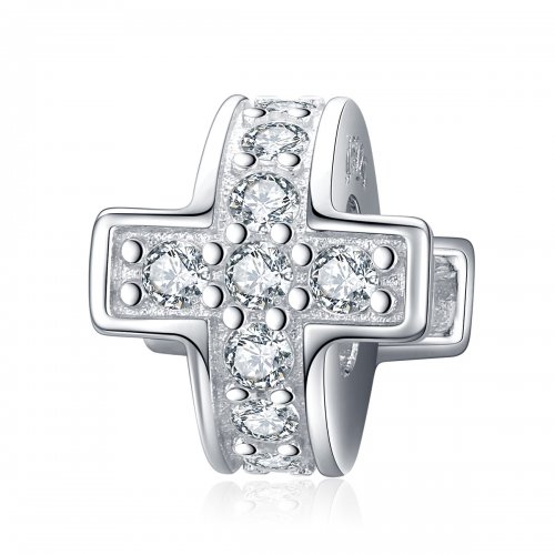 Charm de Cruz de Plata al Estilo Pandora - SCC1292