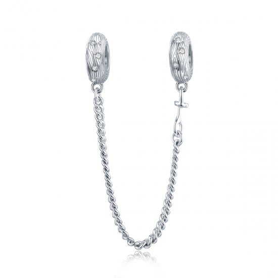 Pulsera de seguridad estilo Pandora en plata con diseño de ondas de agua - SCC1577 - Haga click en la imagen para cerrar