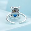 Anillo de apertura estilo Pandora con oso abrazo - SCR921