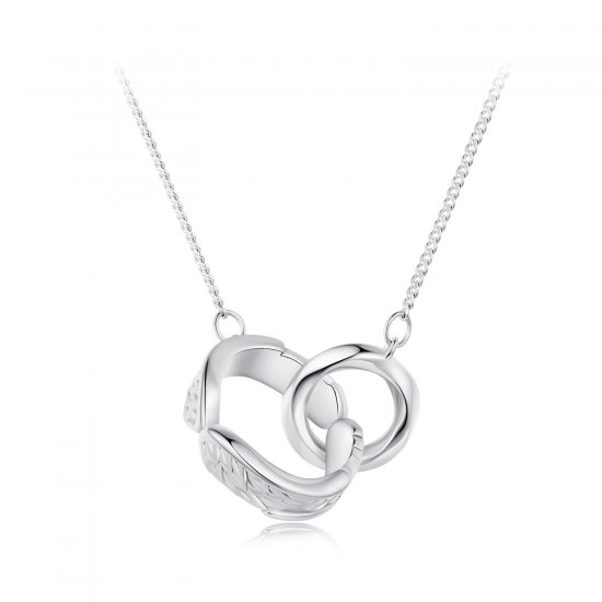 Collar de Doble Anillo estilo Pandora Mobius - BSN362 - Haga click en la imagen para cerrar