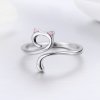 Anillo de plata estilo Pandora con gatos enamorados - SCR341