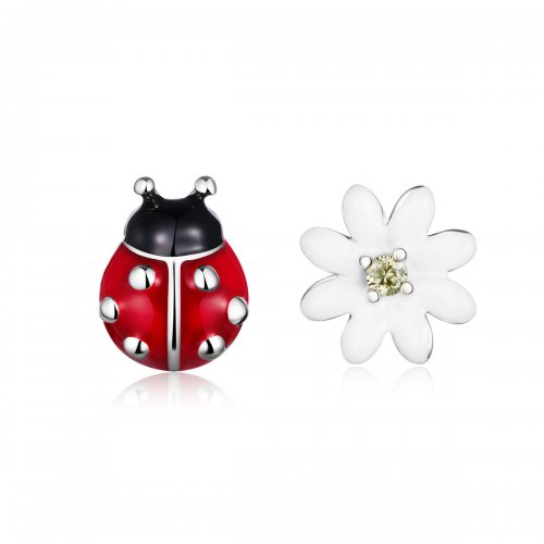Pendientes de Botón Estilo Pandora de Plata con Elfos de Jardín - SCE917