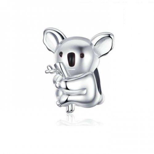 Charm de Oso Koala de Plata al Estilo de Pandora - BSC093