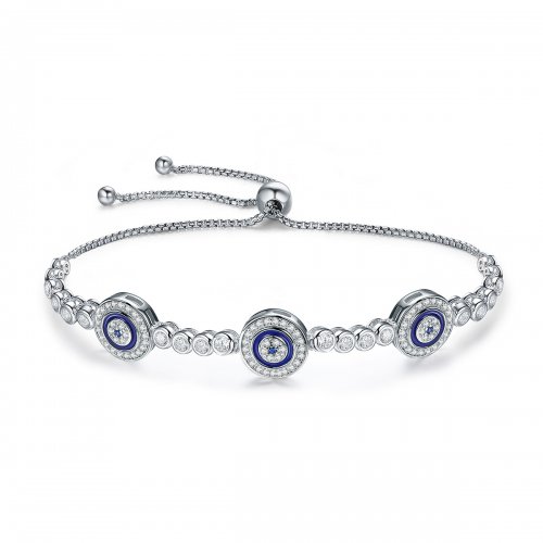 Pulsera estilo Pandora de plata con guardianes - SCB002