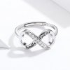 Anillo Abierto de Plata Estilo Pandora con Diseño de Amor Infinito - SCR579