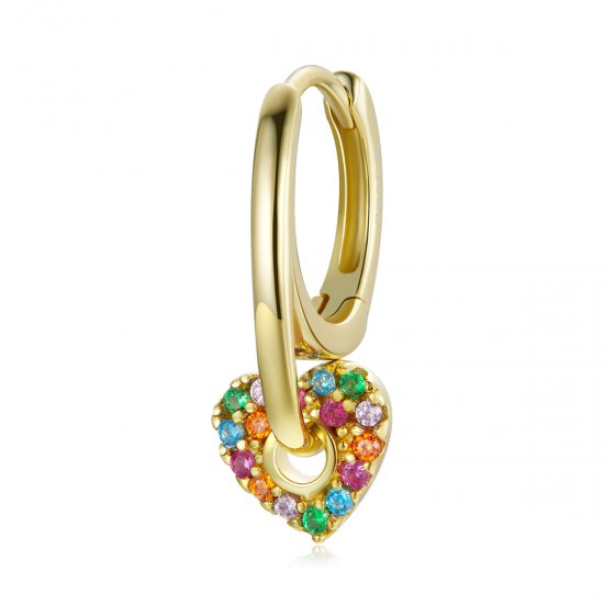 Pendientes De Aro De Amor De España Misteriosa Chapados En Oro De 18 Quilates Estilo Pandora - SCE1149 - Haga click en la imagen para cerrar