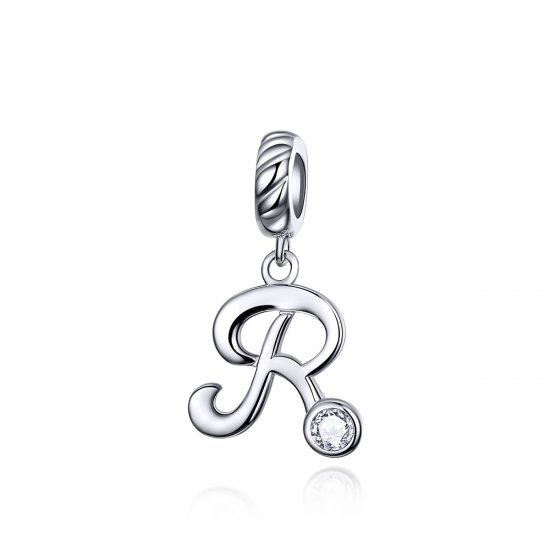 Pandora Estilo Colgante de Plata con Letra R - SCC1183-R - Haga click en la imagen para cerrar