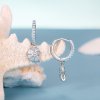 Pendientes de caracola azul estilo PANDORA - BSE1012