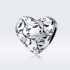 Charm estilo Pandora plateado con diseños retro - SCC1323