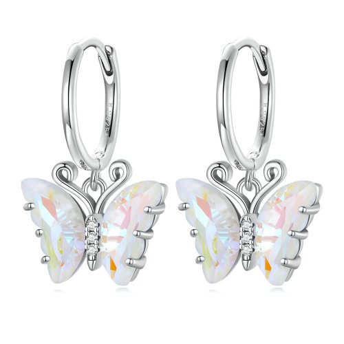 Pendientes de Aro Estilo Pandora con Mariposa Sinfónica - SCE1588-CF