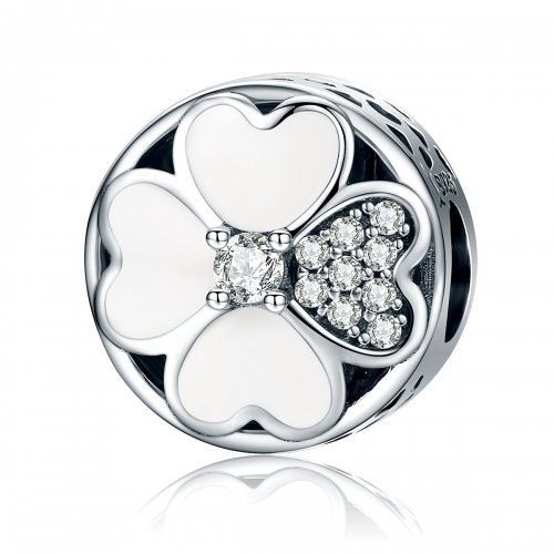 Charm Pandora de plata con estilo de pétalos felices - SCC250