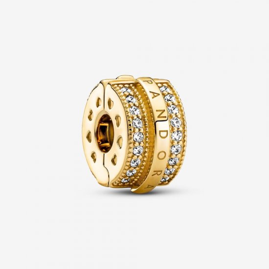 Charm Pandora de Clip Logotipo y Líneas de Pavé Brillantes - 769042C01 - Haga click en la imagen para cerrar