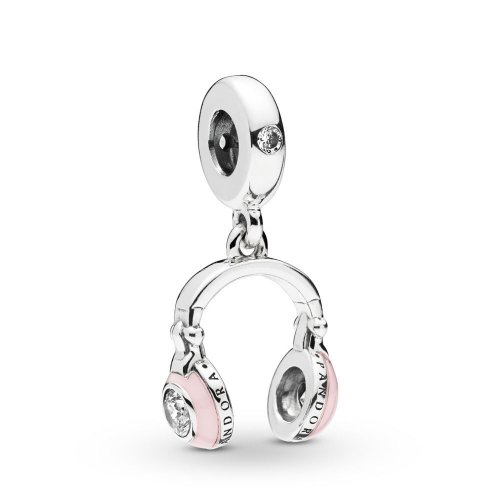 Charm Colgante PANDORA en plata de ley Auriculares Rosas - 797902EN160