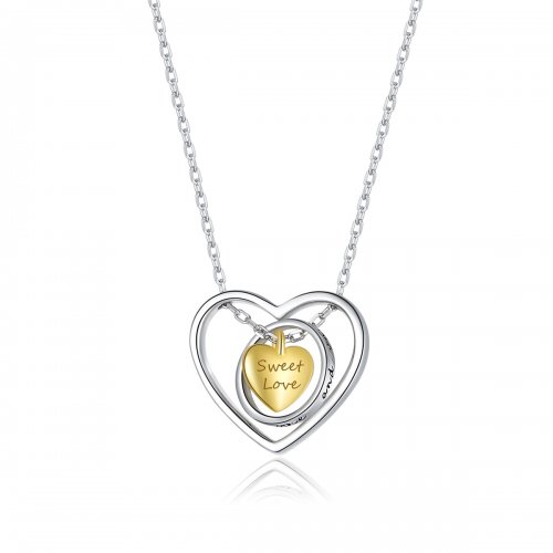 Collar estilo Pandora rodeado de corazones - BSN207
