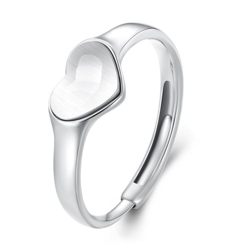 Anillo reflectante en forma de corazón estilo Pandora - BSR434