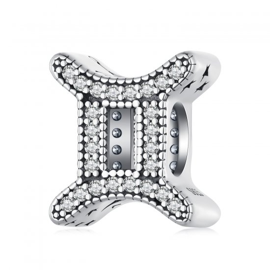 Charm del Zodiaco de la Suerte estilo Pandora para Géminis - SCC2516-3 - Haga click en la imagen para cerrar