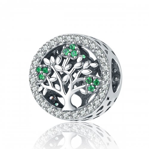 Charm estilo Pandora en plata con diseño de árbol de la vida - SCC919