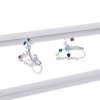 Aretes estilo Pandora Star Track - BSE457