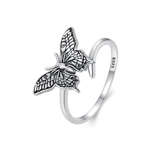 Anillo abierto con estilo Pandora de mariposa - SCR966-E