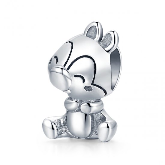 Charm de estilo Pandora plateado con patrón de amatista - SCC1796 - Haga click en la imagen para cerrar