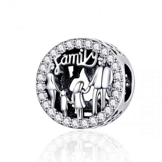 Charm de Plata Estilo Pandora Mi Familia - SCC1184 - Haga click en la imagen para cerrar