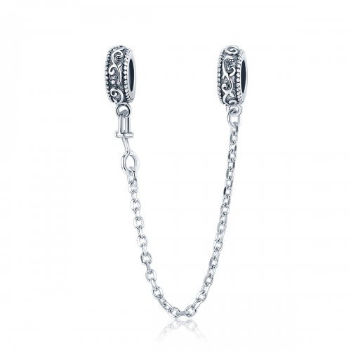 Cadena de seguridad de vid clásica plateada estilo Pandora - SCC1546
