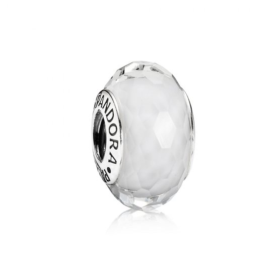 Charm Cristal de Murano Facetado Blanco - PANDORA - Haga click en la imagen para cerrar
