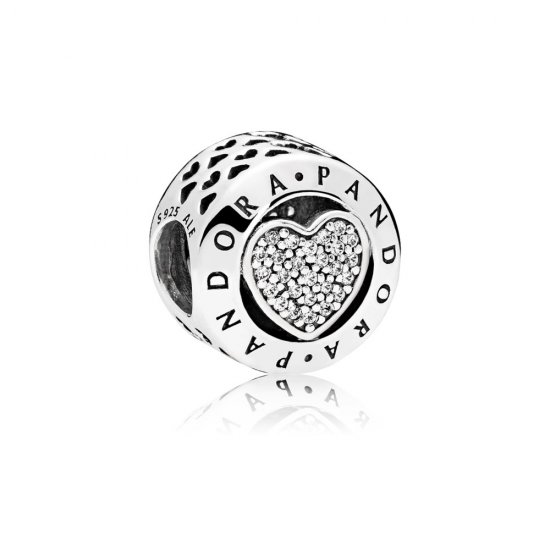 Charm en plata de ley Corazón firma PANDORA - Haga click en la imagen para cerrar