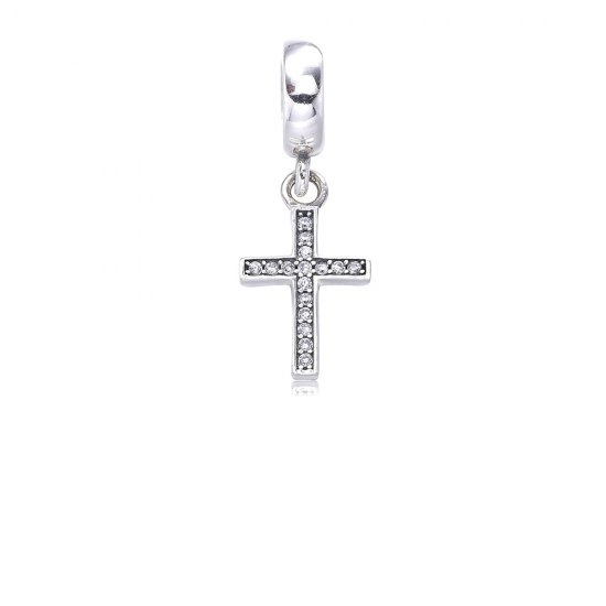Charm colgante en plata de ley Cruz PANDORA - Haga click en la imagen para cerrar