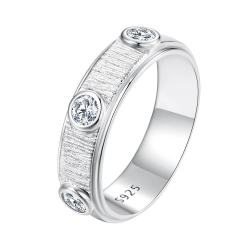 Anillo de banda Moissanite delicado estilo Pandora para hombre - MSR032