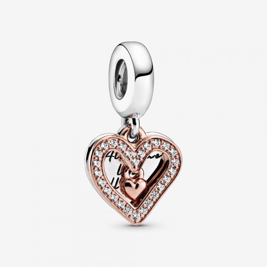 PANDORA Brillante Abalorio de Colgante Corazón Libre - 788693C01 - Haga click en la imagen para cerrar