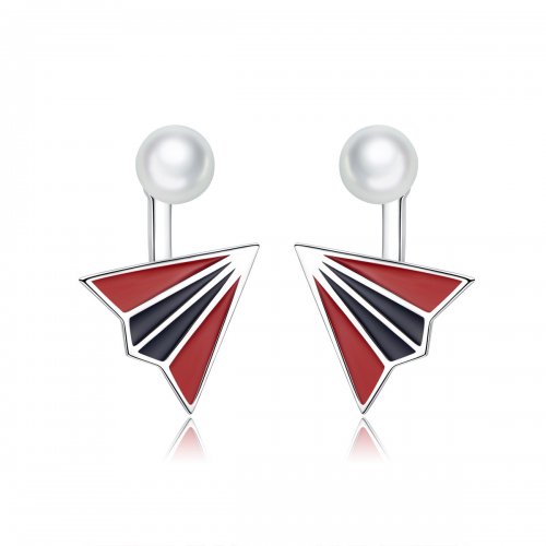 Aretes de estilo Pandora con forma de avión - BSE126