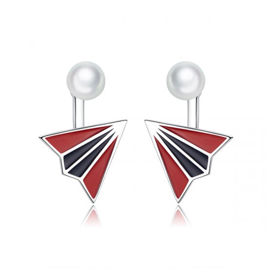 Aretes de estilo Pandora con forma de avión - BSE126 - Haga click en la imagen para cerrar